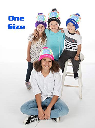 LED Light Up Glow Unicorn Beanie Hat with Pom Gifts for Girls Kids and Boys (One Size)