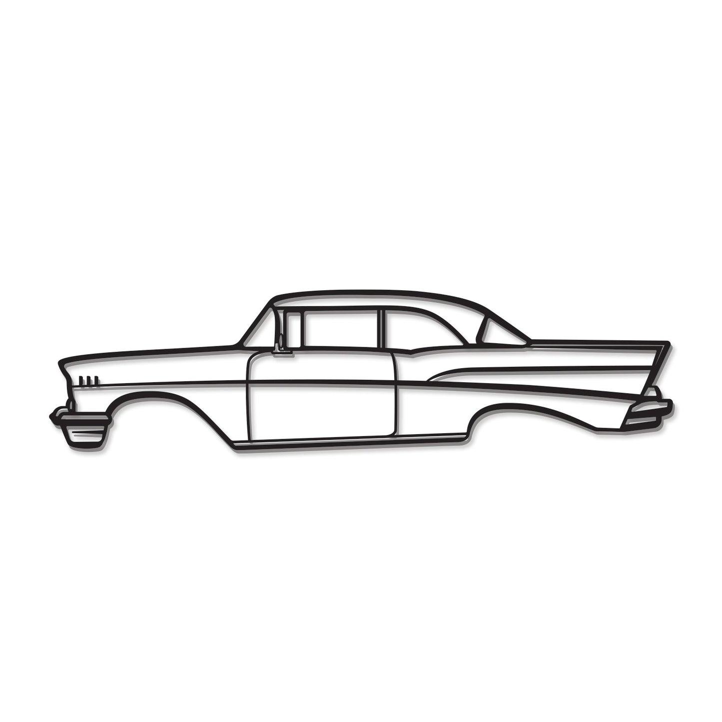 1957 Bel Air Coupe Metal Car Wall Art - MT0047