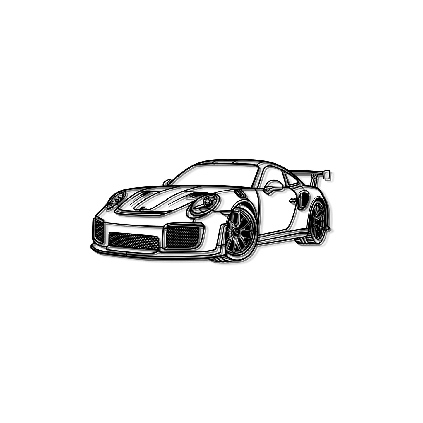 2018 911 GT2 RS Perspective Metal Car Wall Art - MT0461