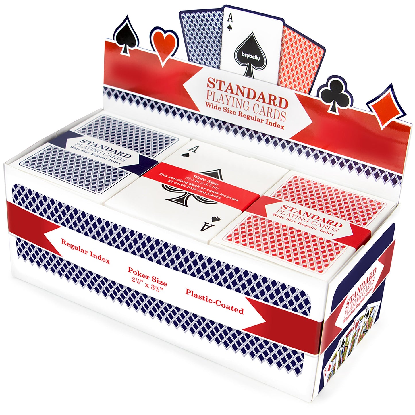 Playing Cards, 12 Decks Mixed Red/Blue