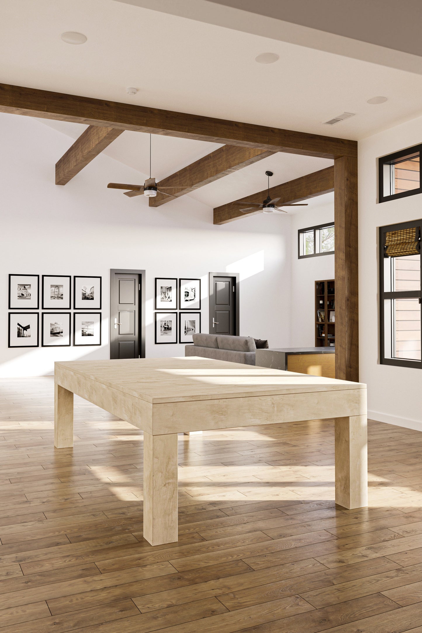 The Modern Pool Table M1 Oak Wood