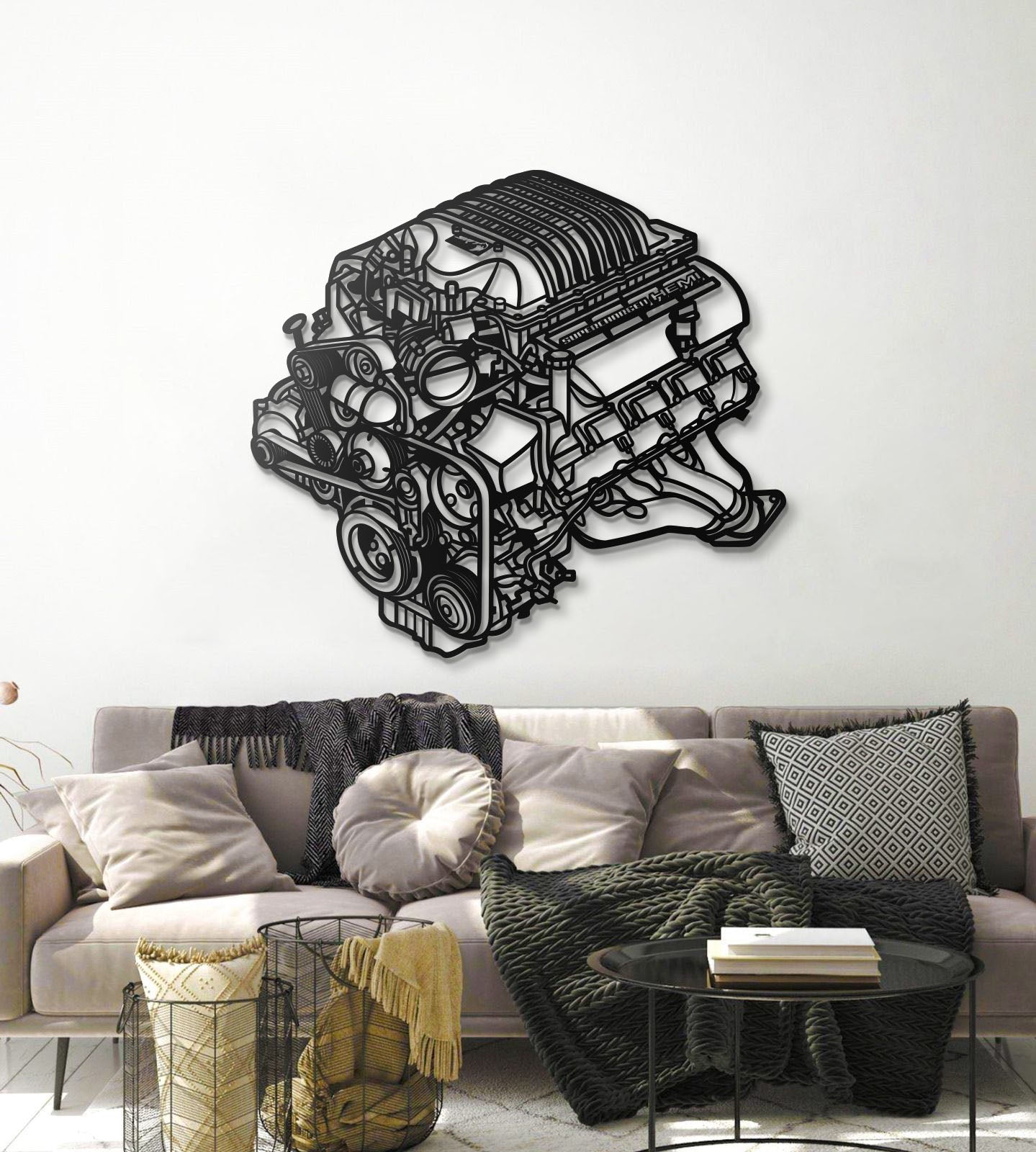 2018 Challenger HEMI Metal Engine Block Wall Art - MTEB-0002