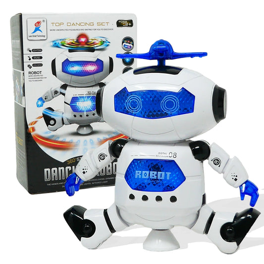 Dancing Robot Music Lights and Sound 360 Degree LED Spinning