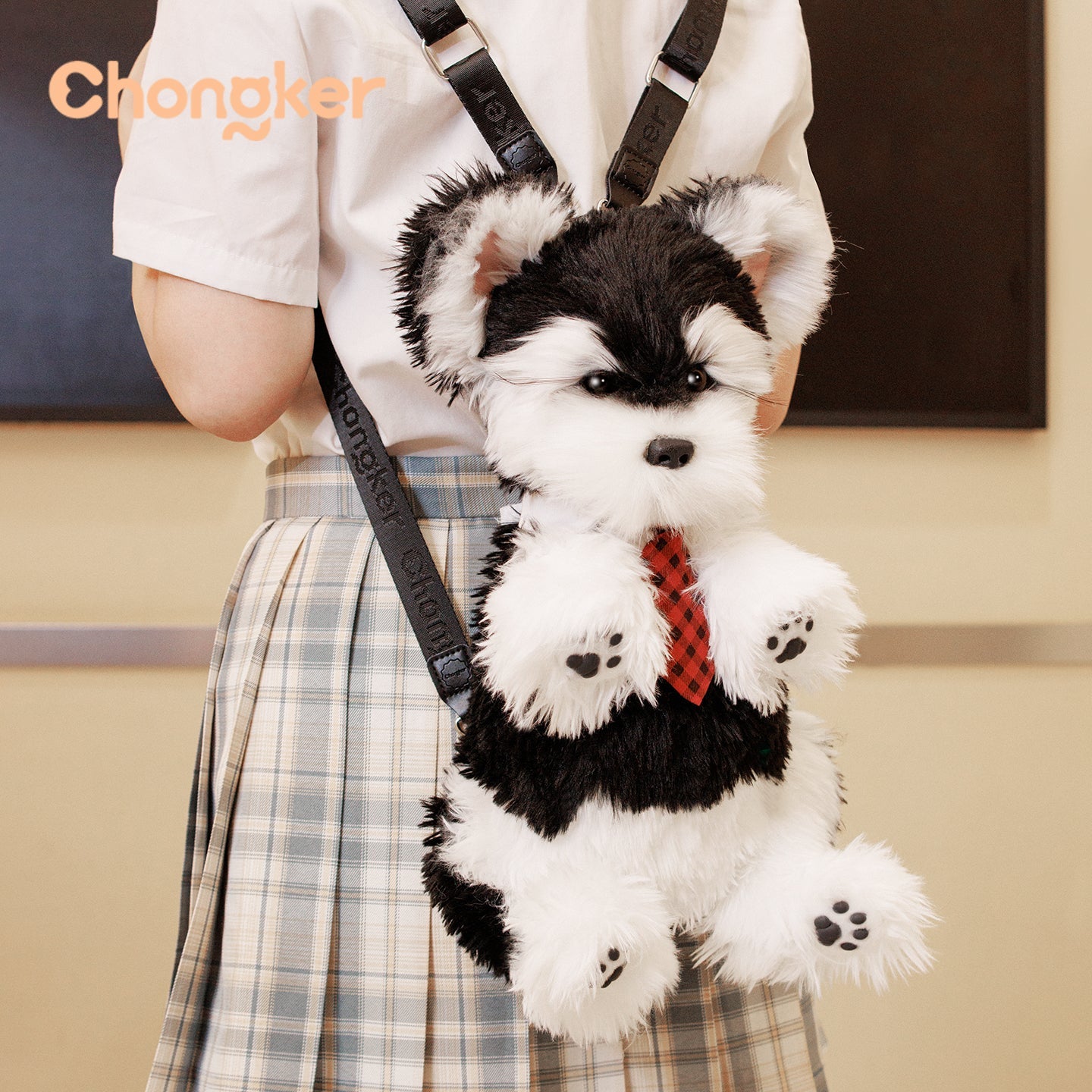 Black & White Schnauzer Backpack – Adorable & Practical
