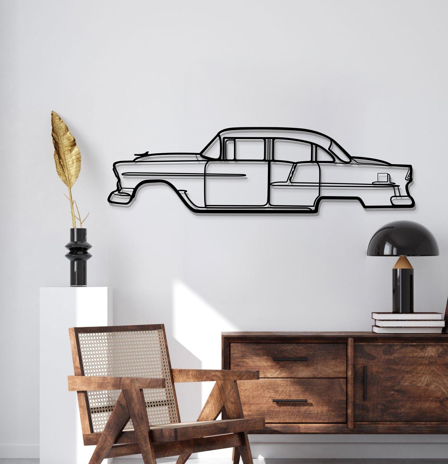 1955 Bel Air Metal Car Wall Art - MT0037