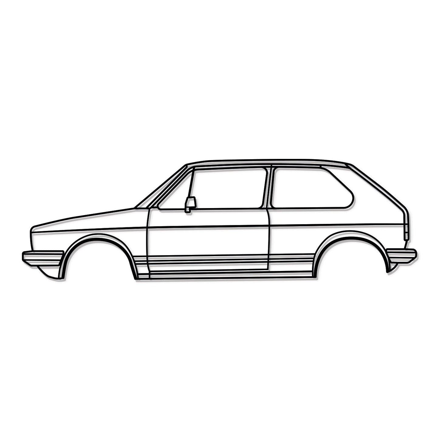 1976 Golf GTI Metal Car Wall Art - MT0172