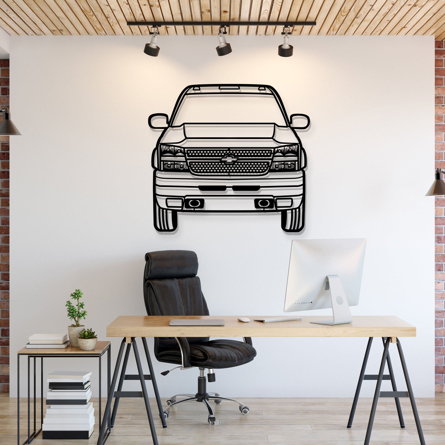 2007 Silverado Duramax 3500 Front View Metal Car Wall Art - MT1333