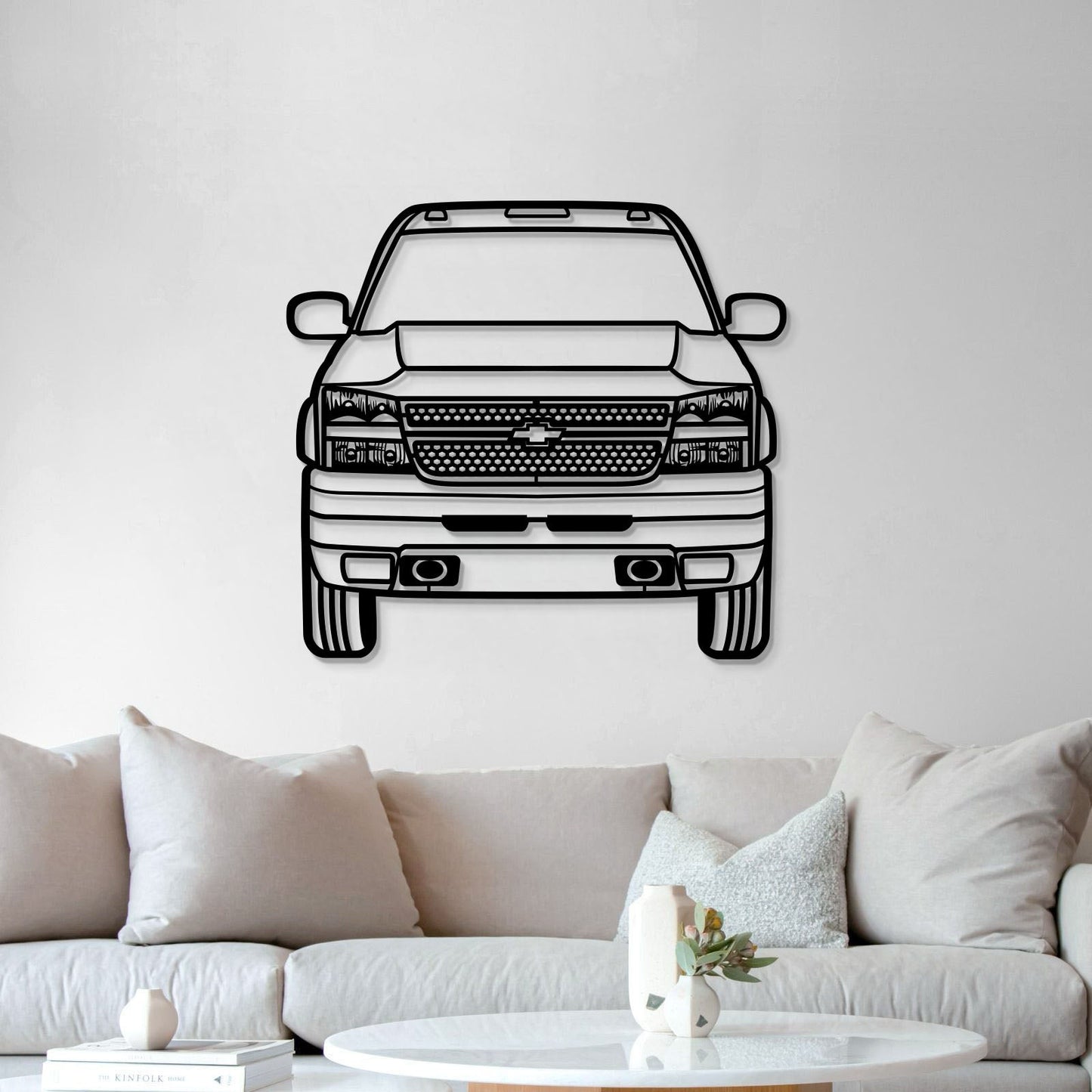 2007 Silverado Duramax 3500 Front View Metal Car Wall Art - MT1333