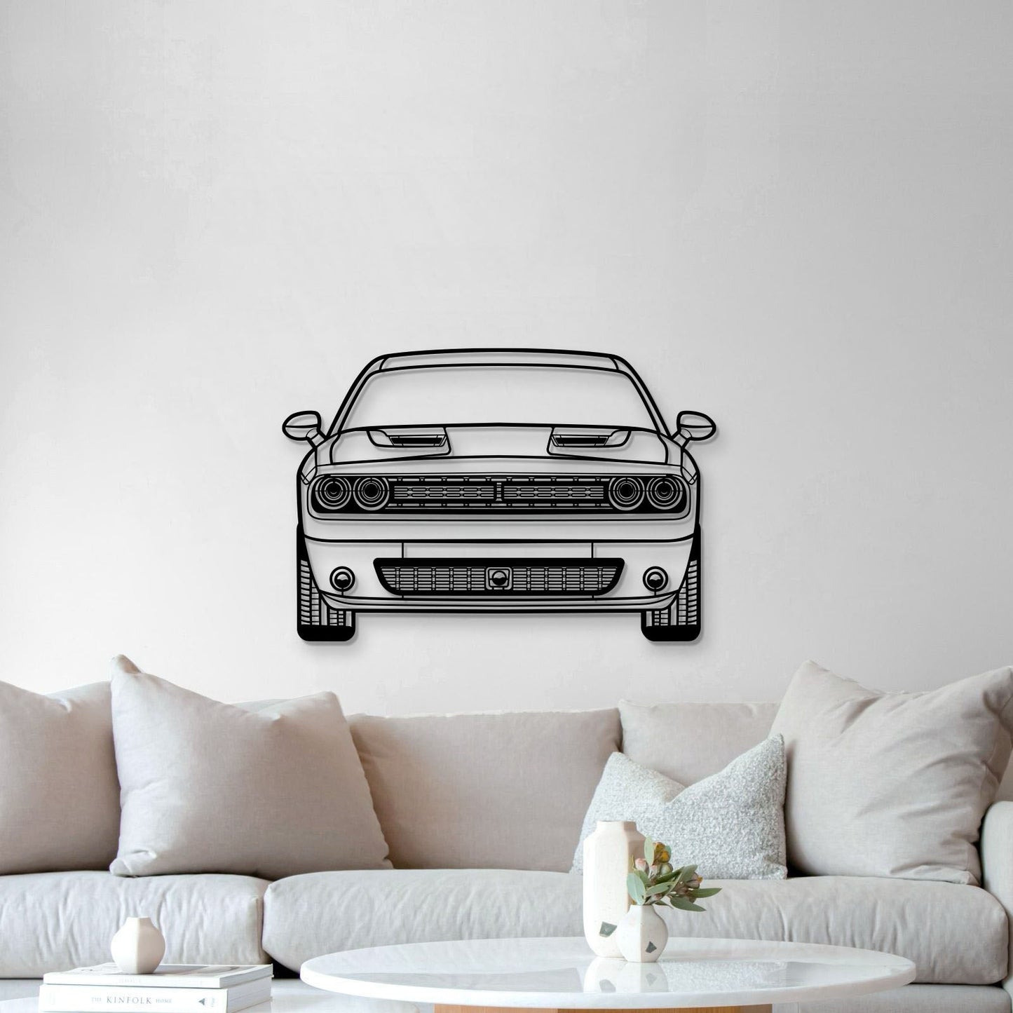 2021 Challenger Front View Metal Car Wall Art - MT1342