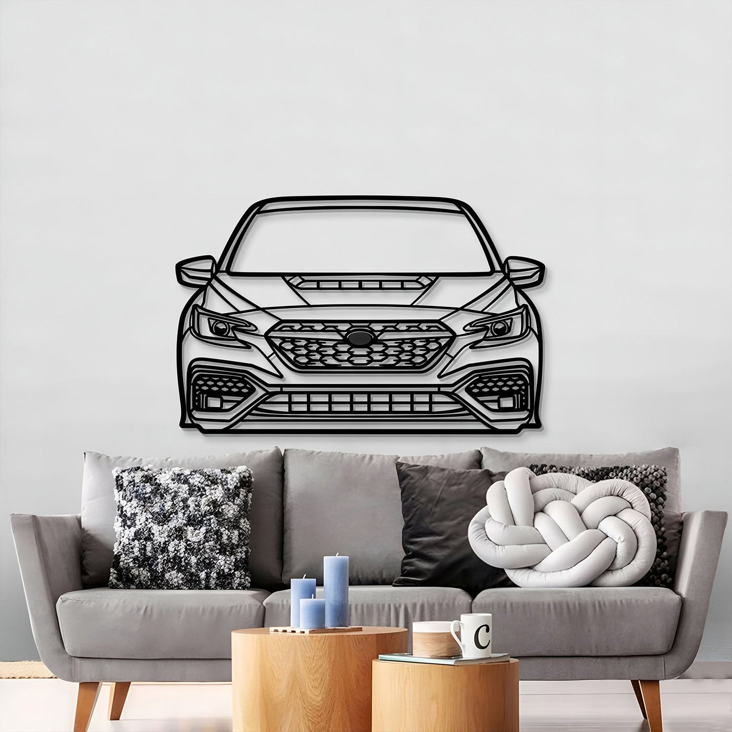 2022 WRX Front View Metal Car Wall Art - MT1373