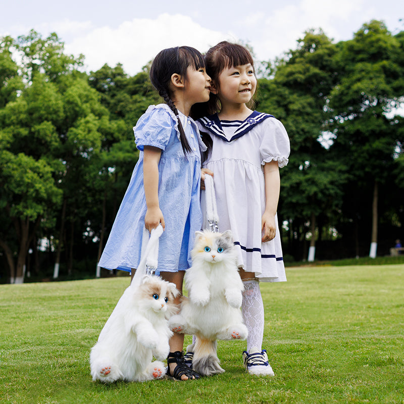 Mini Tuxedo Cat Backpack – Plush Cat Bag for Girls Gift Idea