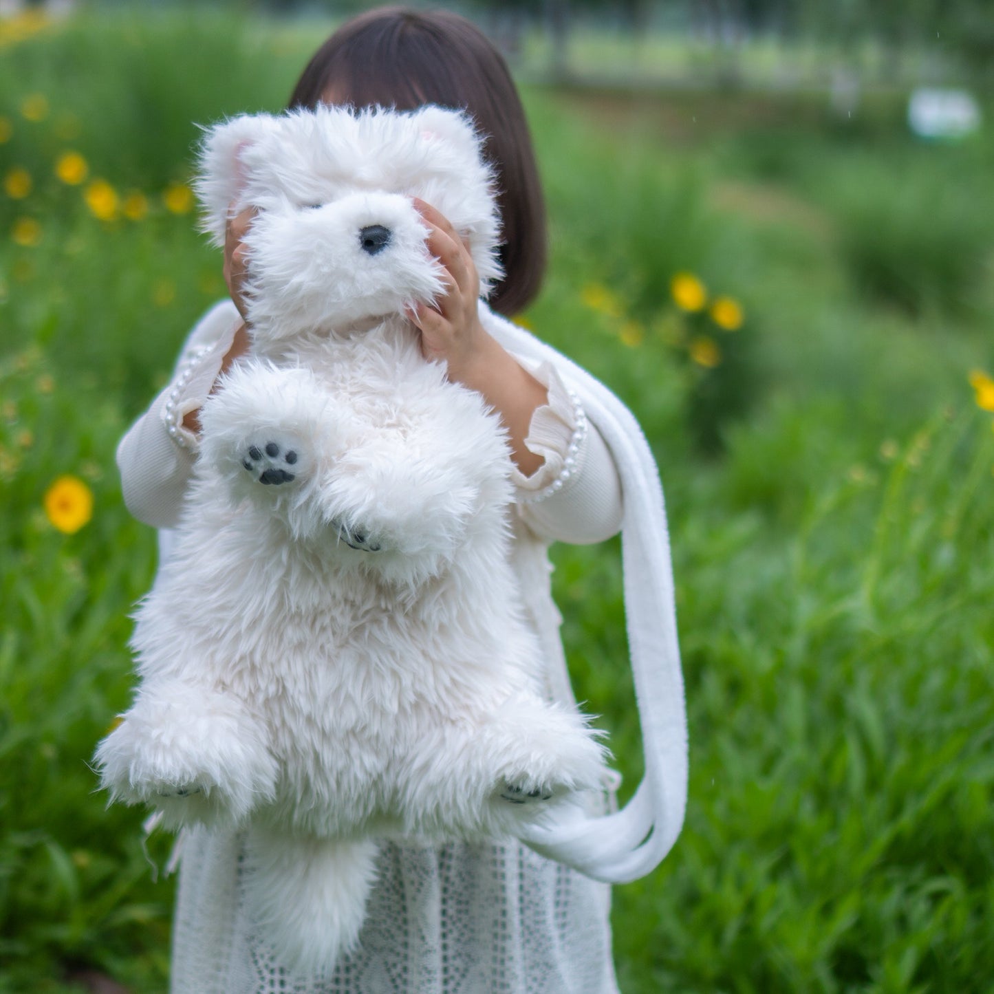 Westie Dog Backpack – Plush Bag for Girls & Puppy Lovers