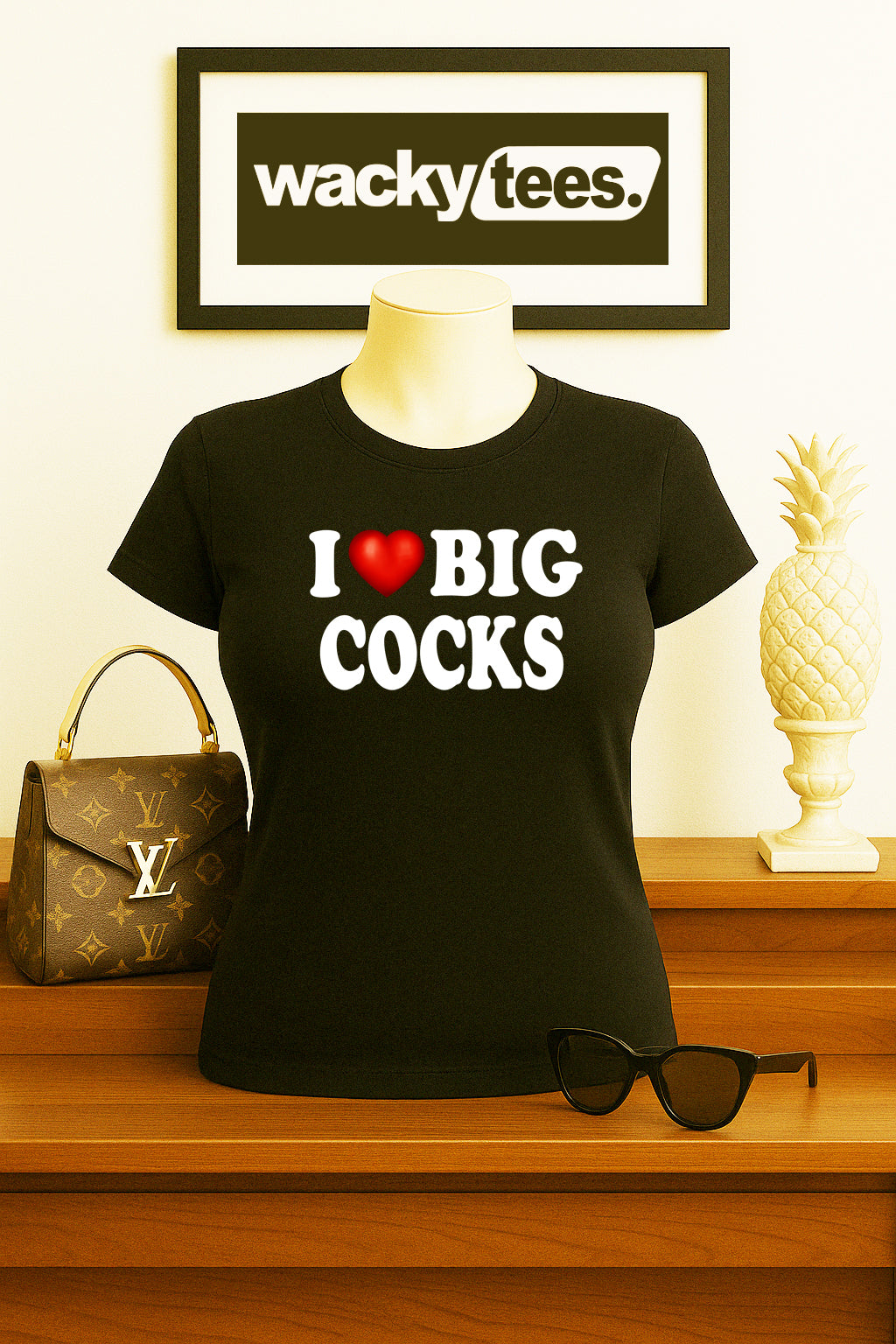I Love Big Cocks I Heart Roosters Funny Adult Humor Graphic Tee Shirt