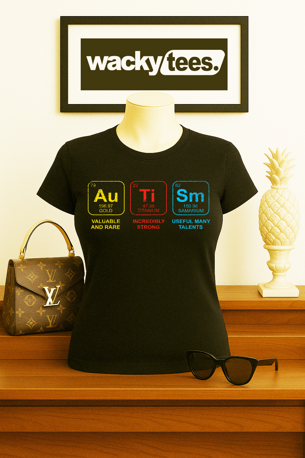 Autism Periodic Table Autism Awareness Graphic Tee Shirt