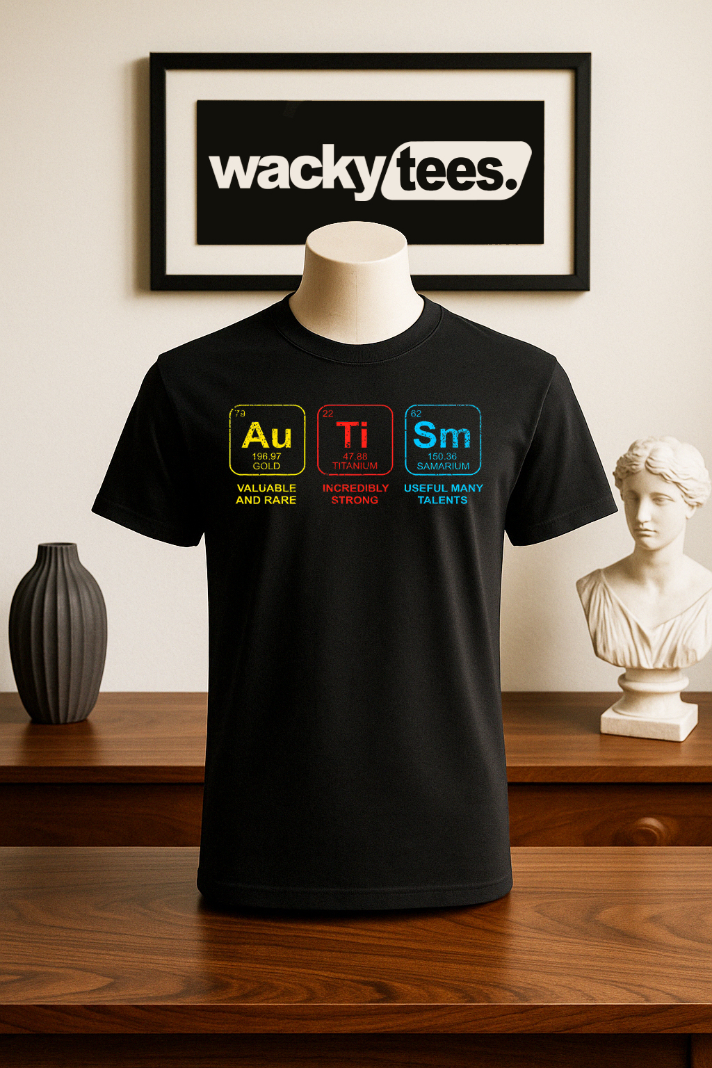 Autism Periodic Table Autism Awareness Graphic Tee Shirt