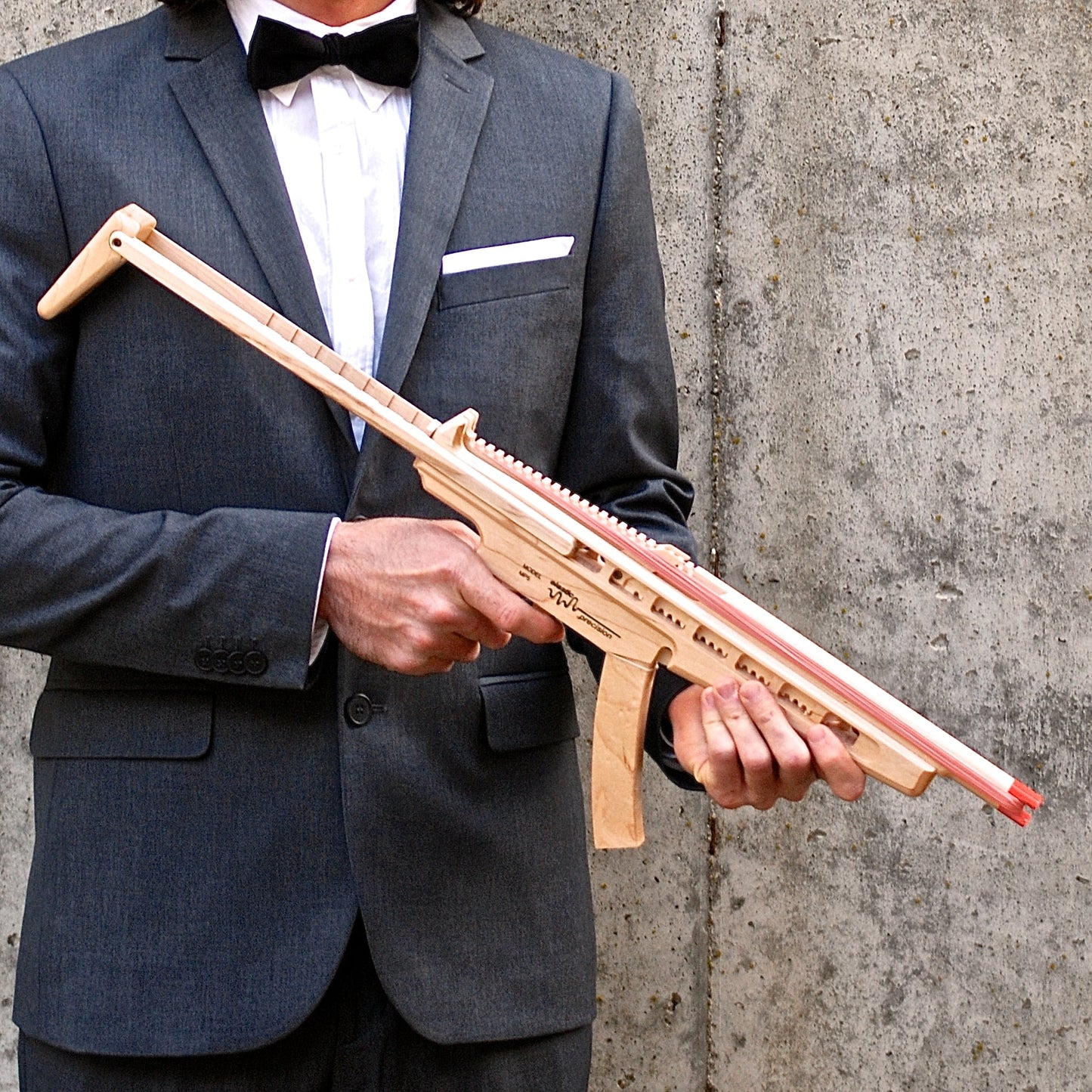Model MP5 Rubber Band Machine Gun with Sliding Stock