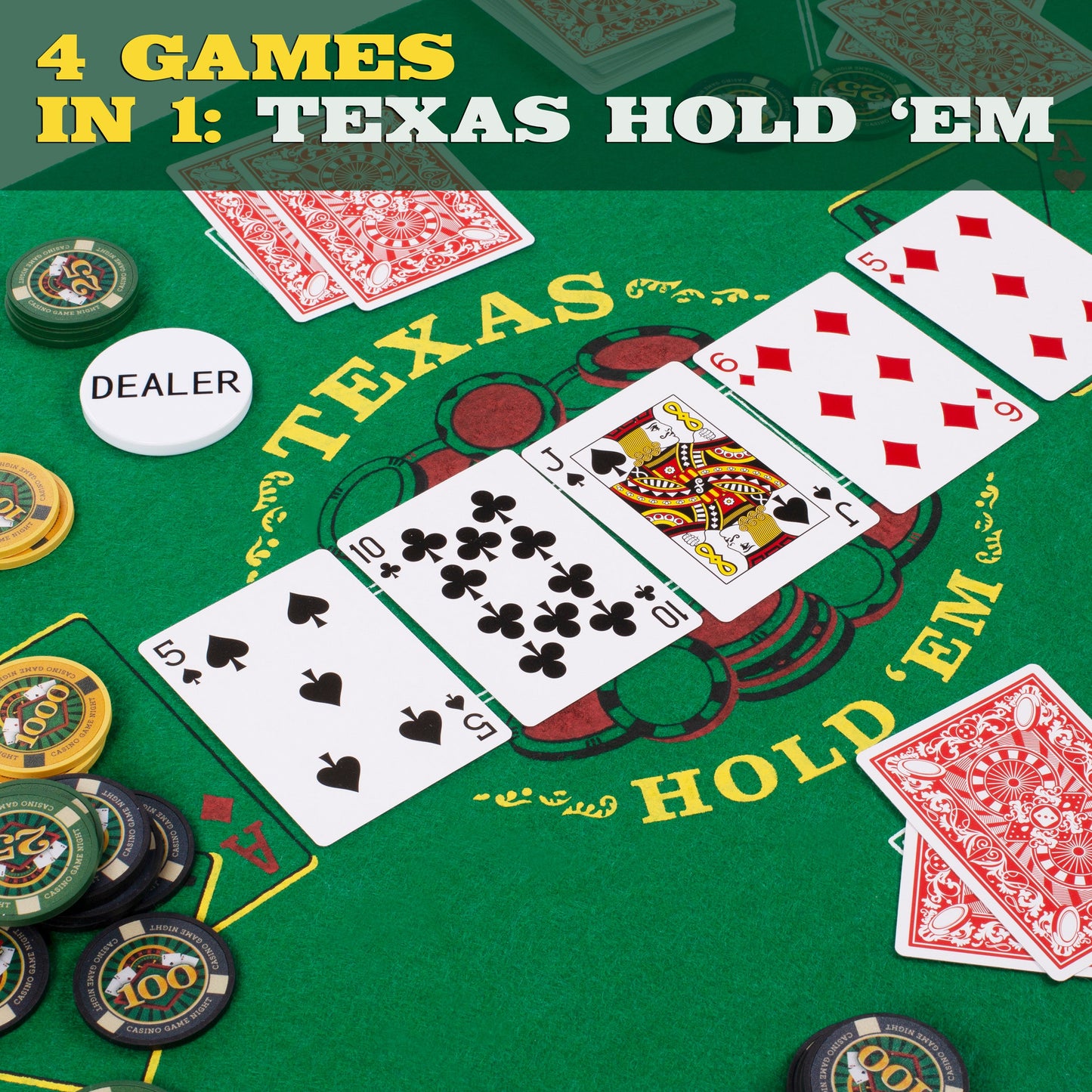 Casino Game Night: 4 Games in 1