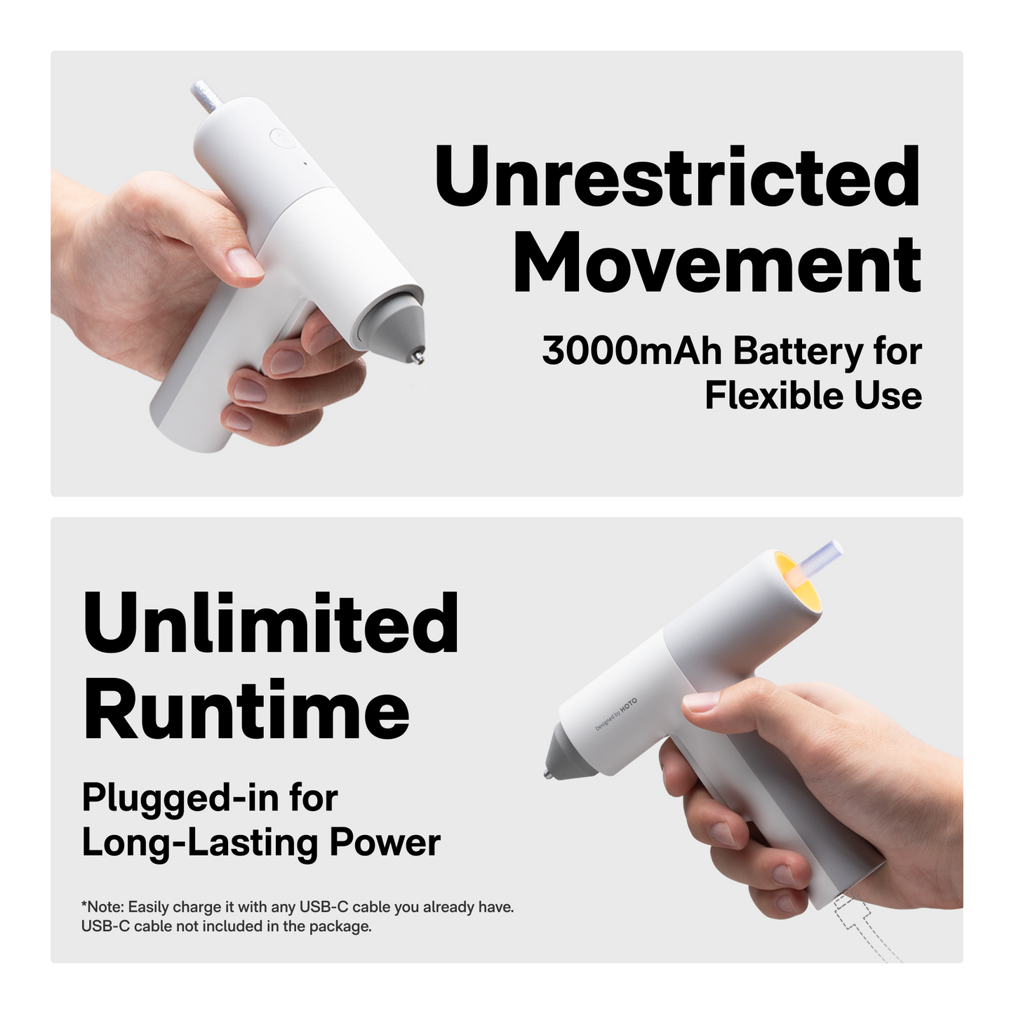 HOTO Easyflow Cordless Hot Glue Gun