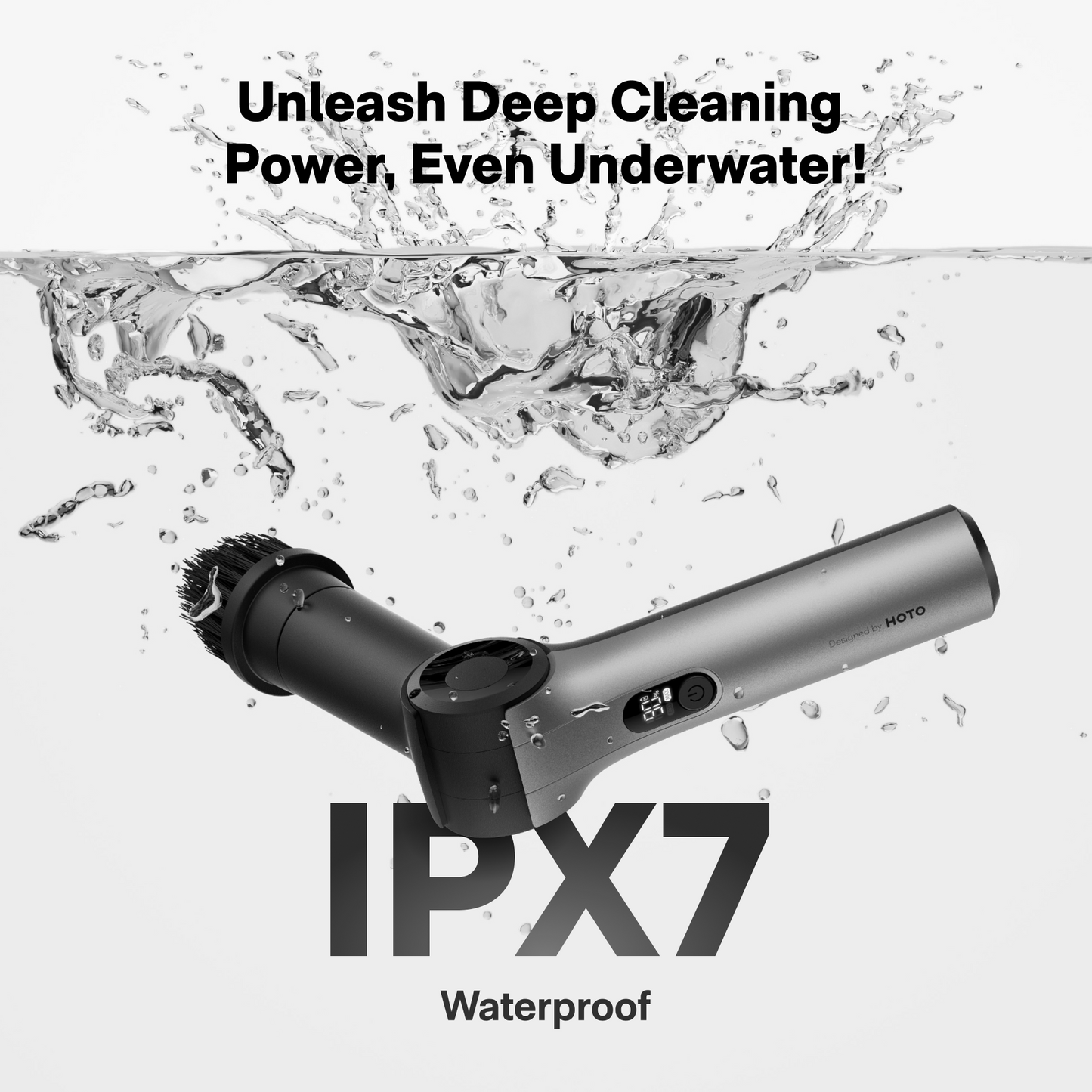 HOTO Flexi™ Cordless Spin Scrubber