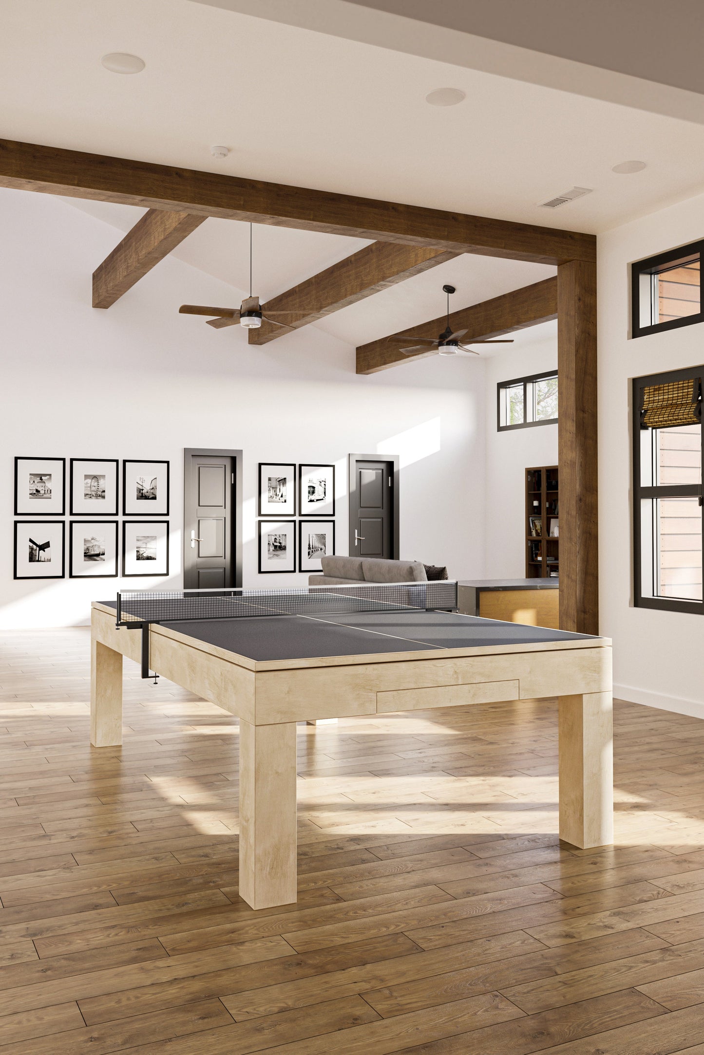 The Modern Pool Table M1 Oak Wood