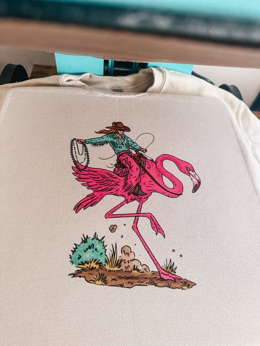 Buckin Flamingo Crewneck