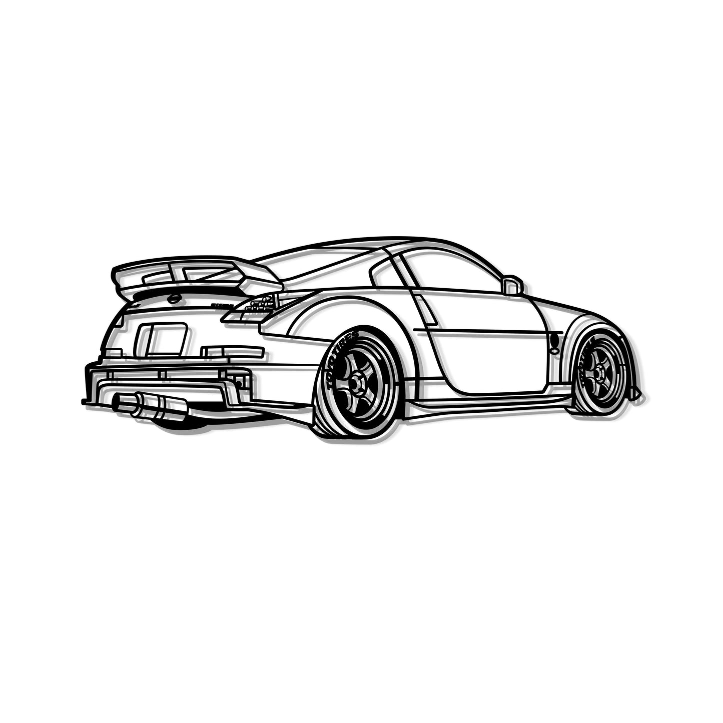 350z  Perspective Metal Car Wall Art - MT1178