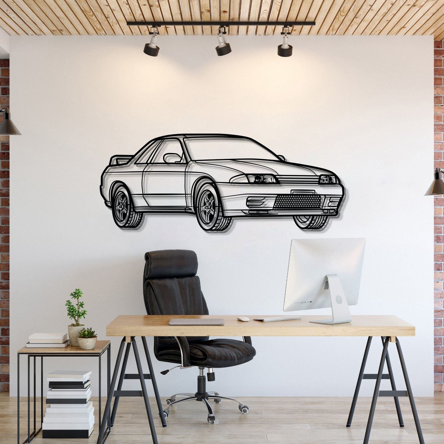 GT-R R32 Perspective Metal Car Wall Art - MT0456