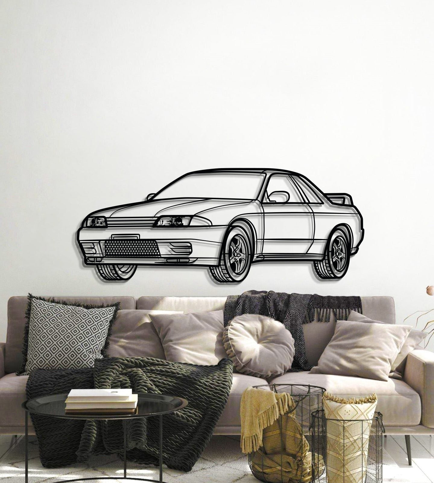 GT-R R32 Perspective Metal Car Wall Art - MT0456