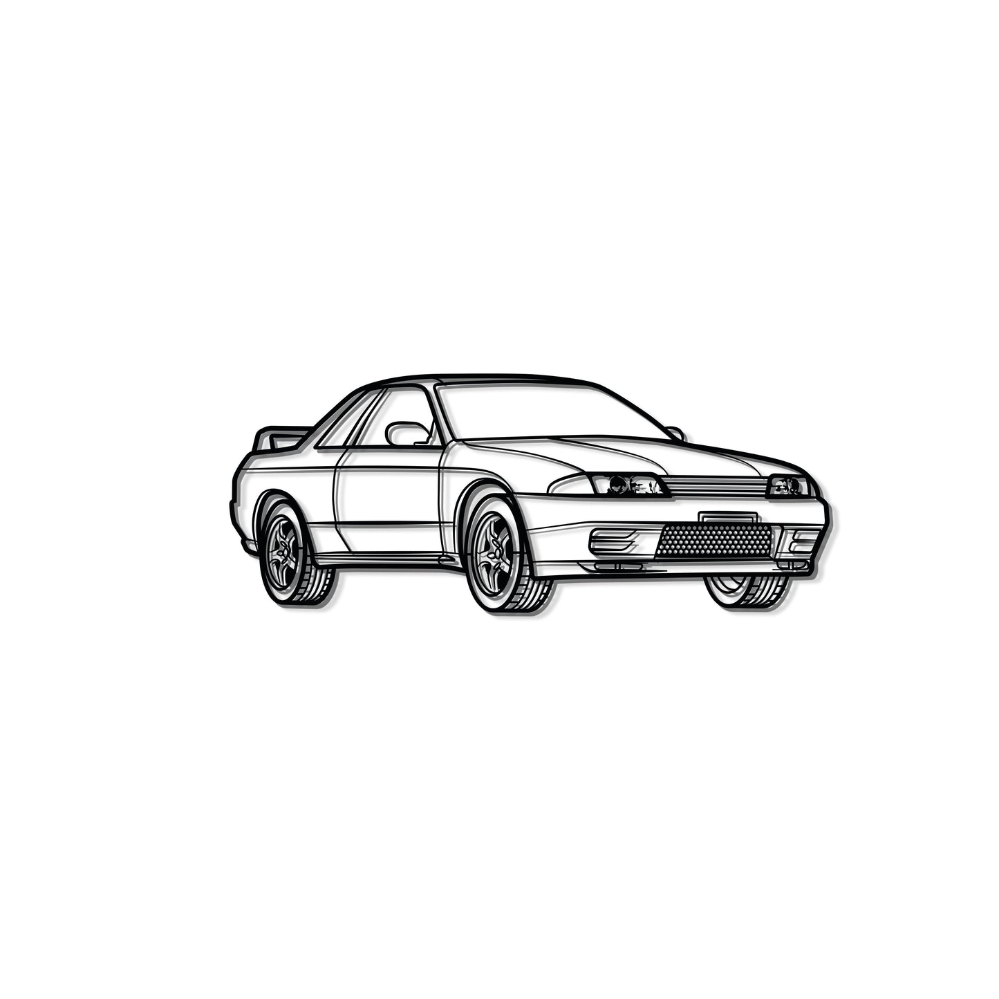 GT-R R32 Perspective Metal Car Wall Art - MT0456