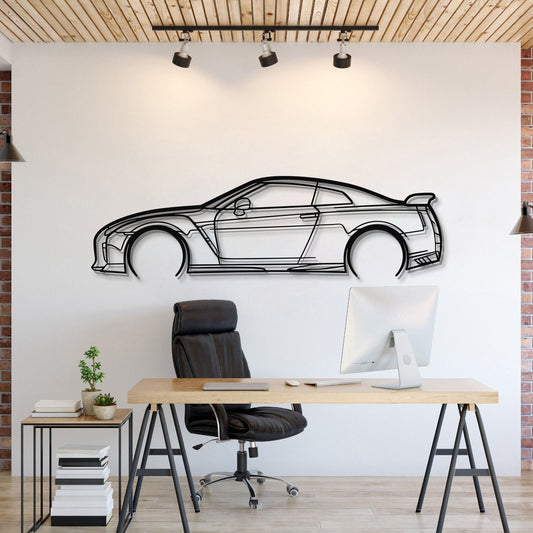 GT-R R35 Detailed Metal Car Wall Art - MT0989