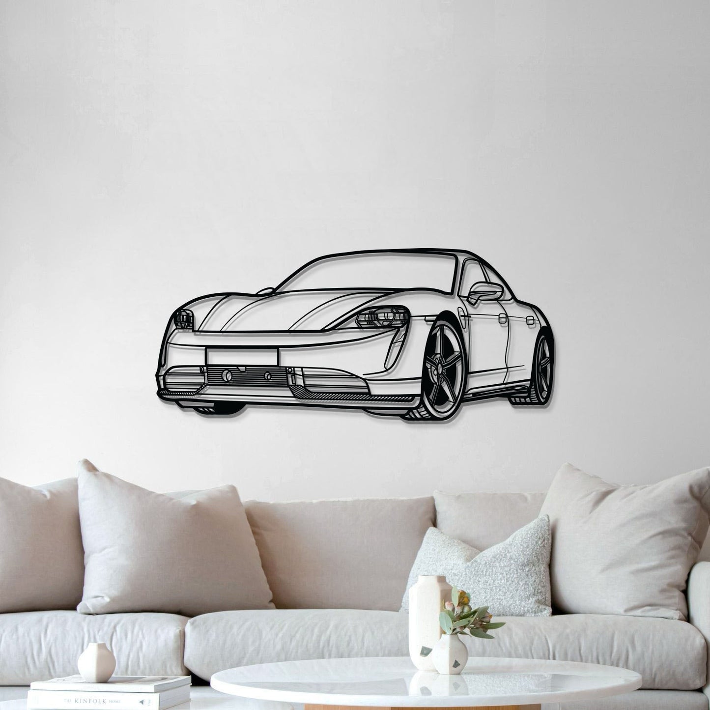 Taycan Perspective Metal Car Wall Art - MT1133