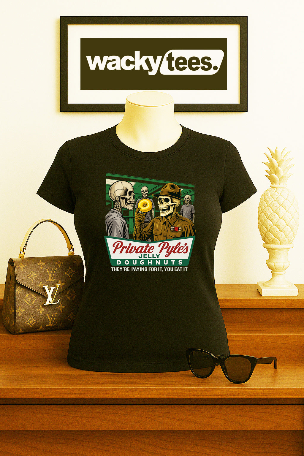 Private Gomer Pyles Jelly Doughnuts Full Metal Jacket  80s Graphic Tee Shirt