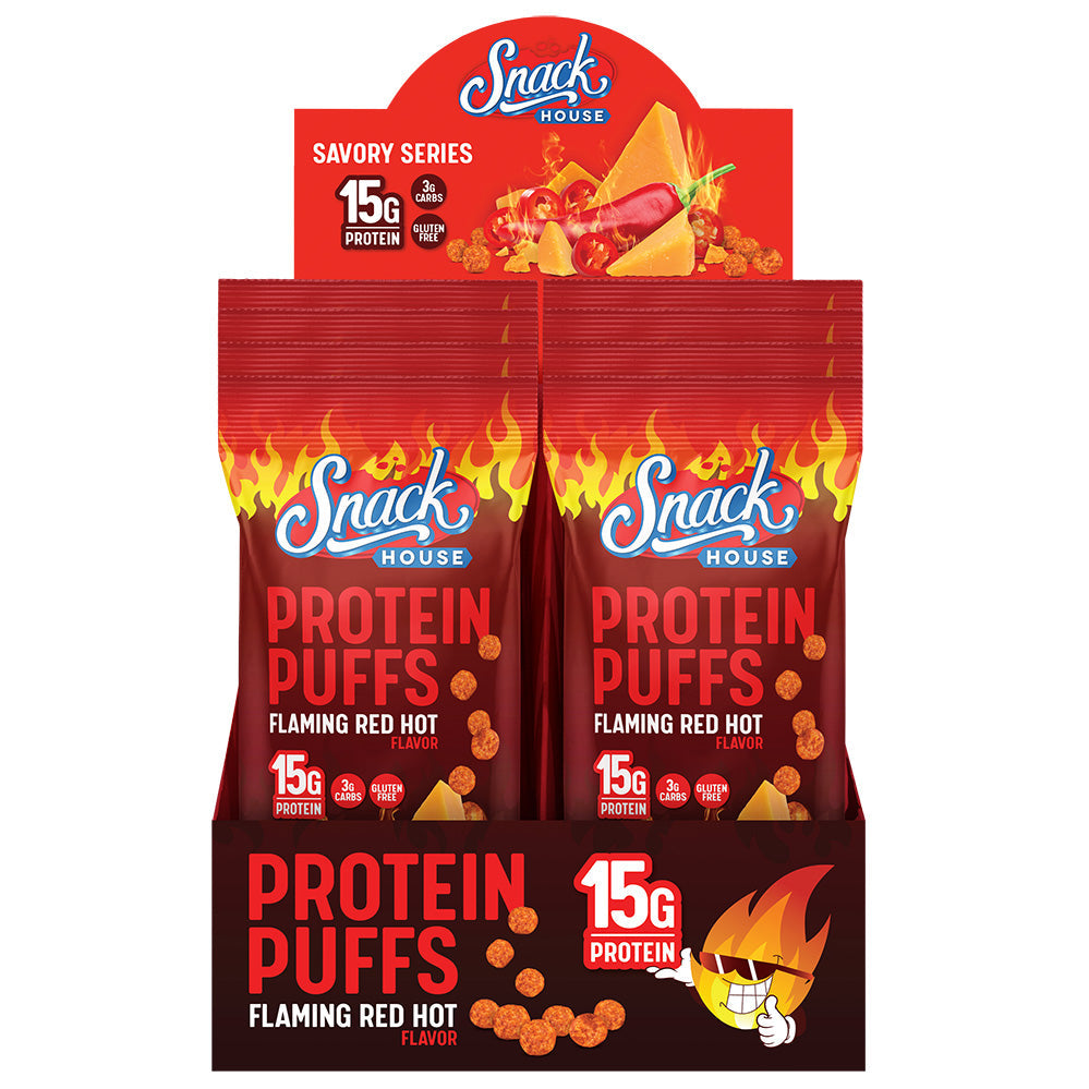 Flaming Red Hot Protein Puffs Single Serving - 8-Pack Box