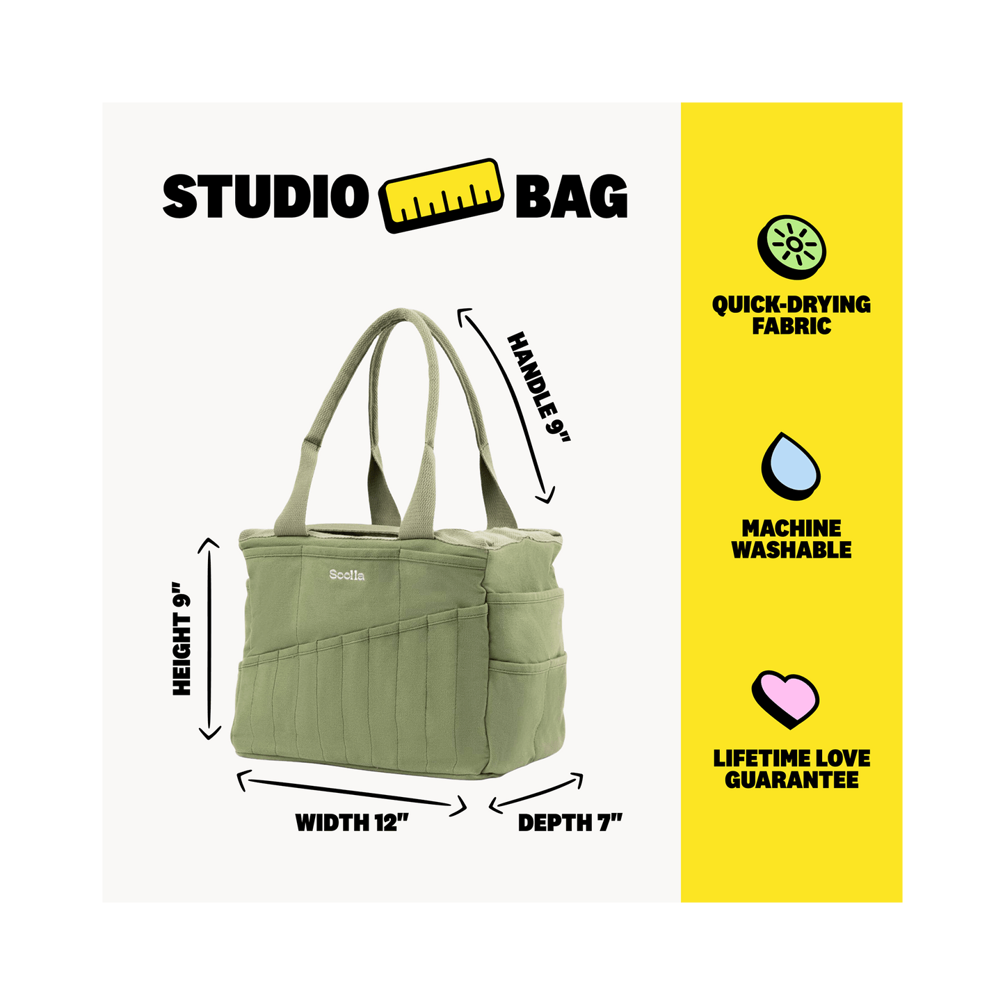 Soolla® Studio Bag, Ganja Green