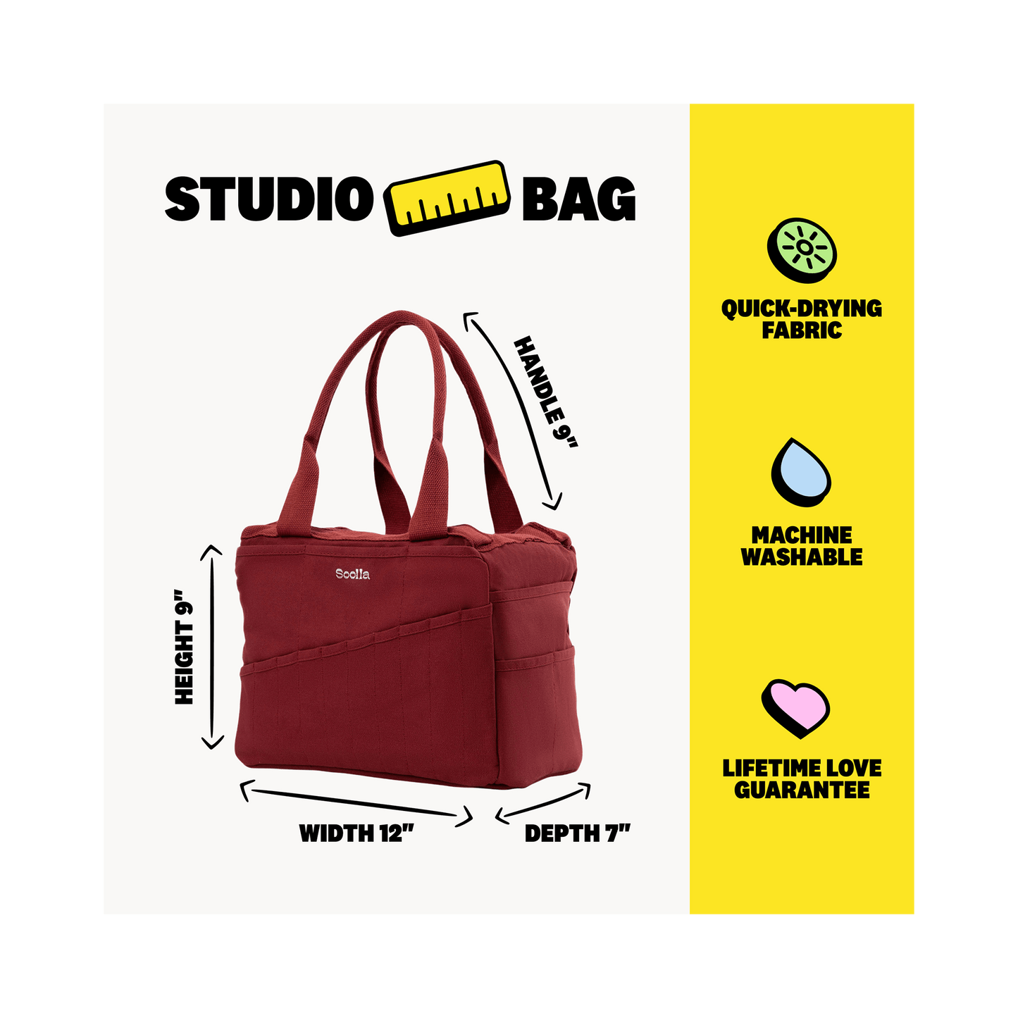 Soolla® Studio Bag, Sangria