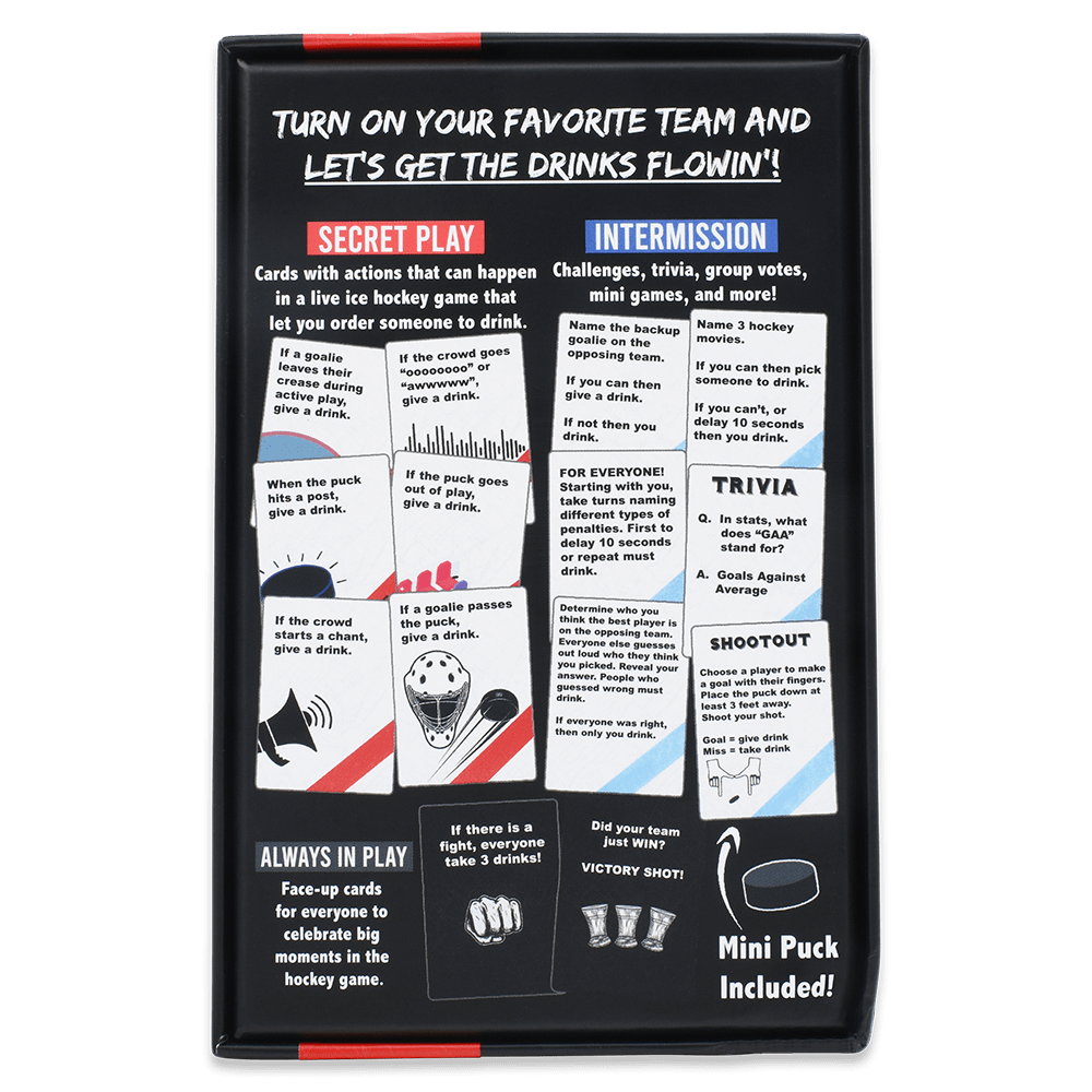 WATCH HOCKEY, GET DRUNK - The Live Hockey Drinking Game