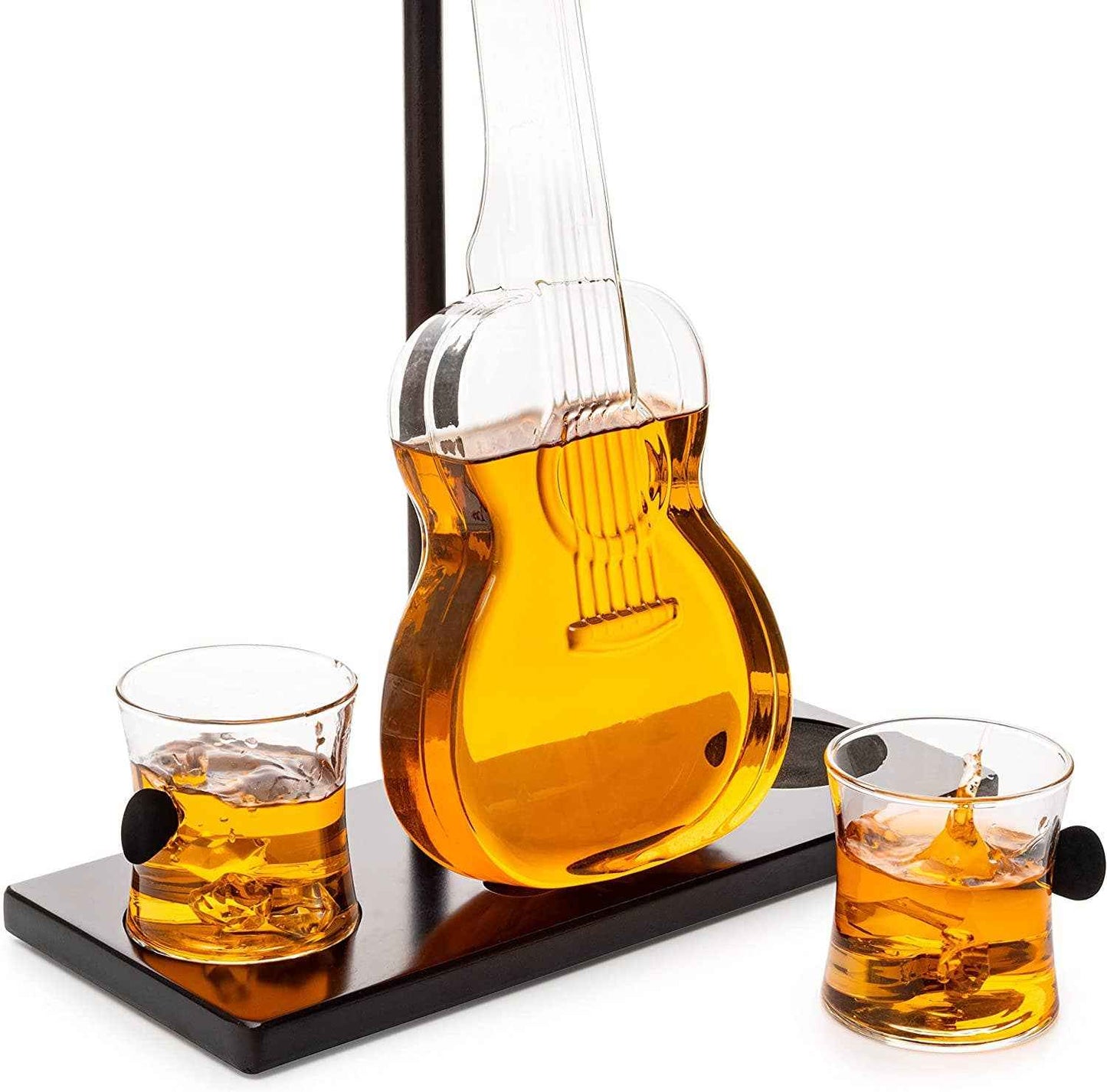 Guitar Whiskey Decanter with 2 Glasses
