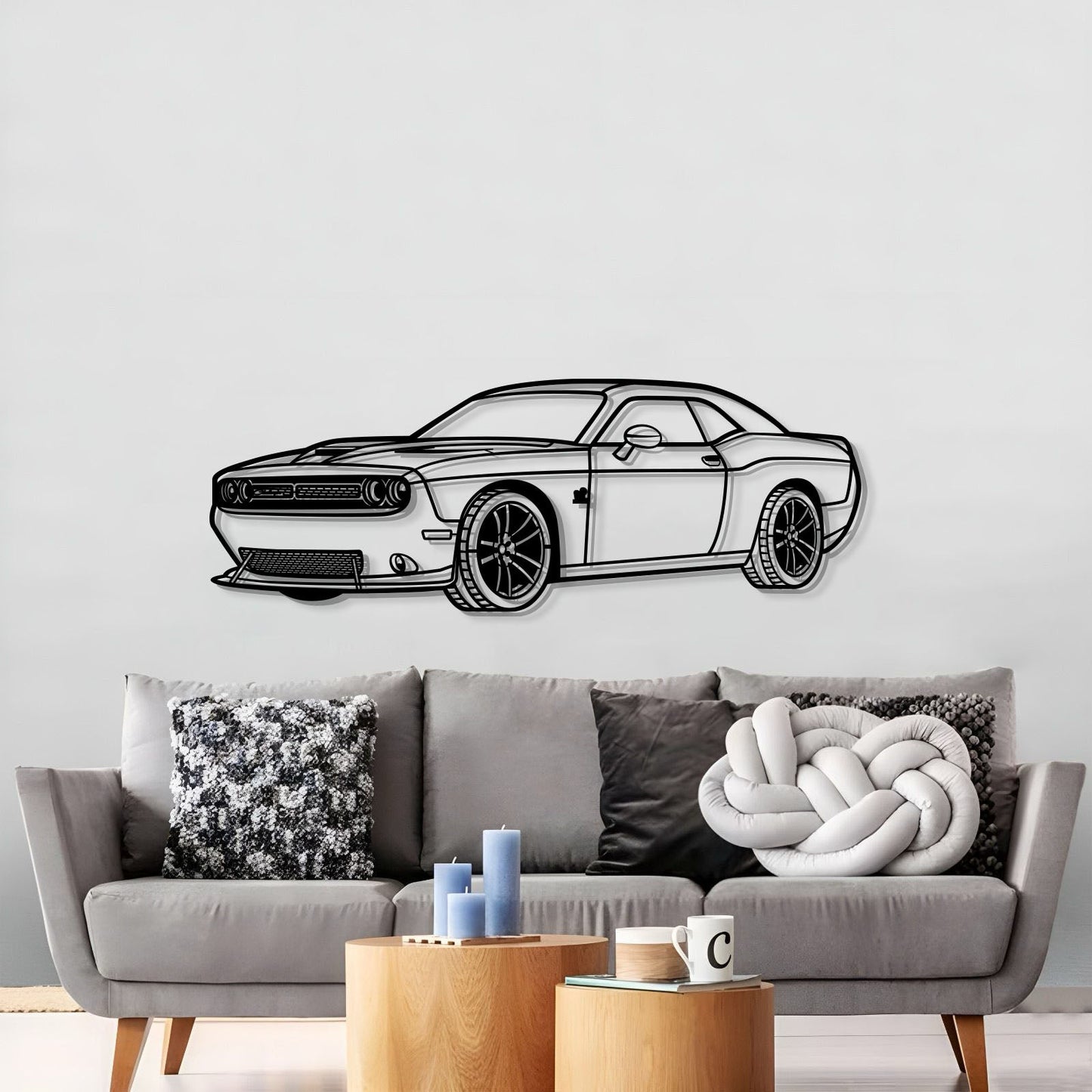 2019 Challenger SRT Perspective Metal Car Wall Art - MT1261