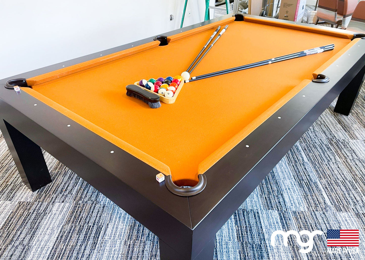 The Modern Pool Table (Oak Wood with Espresso Finish)