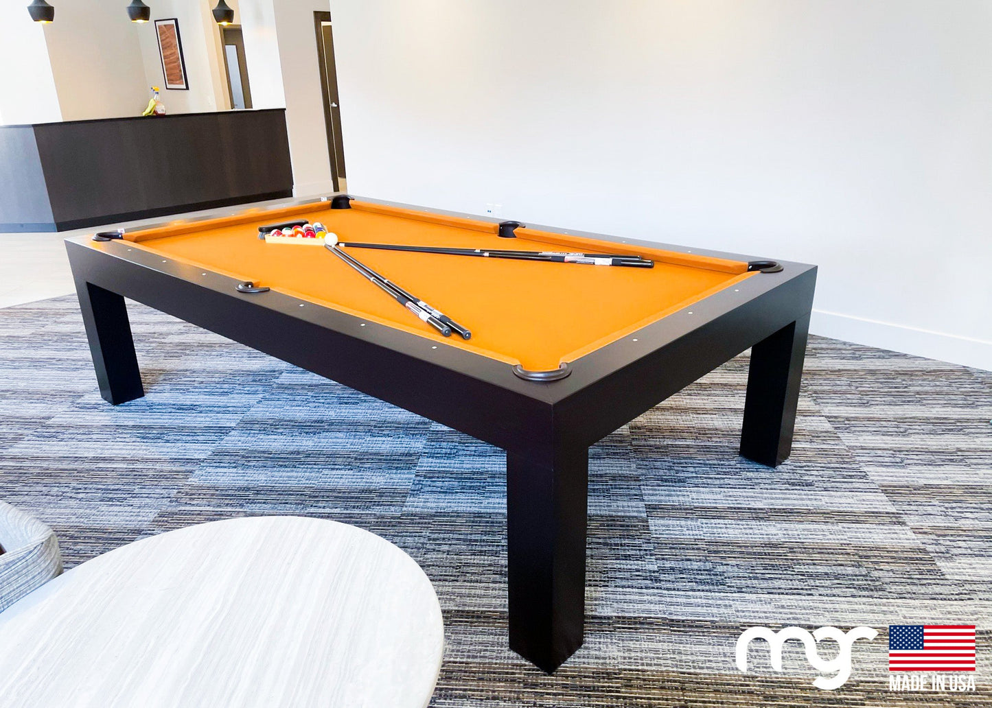 The Modern Pool Table (Oak Wood with Espresso Finish)