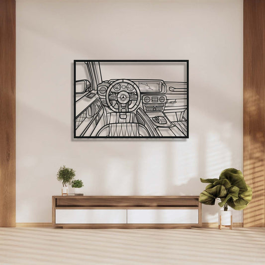 G63 AMG Driver's Cockpit Metal Frame Wall Art - MT1469