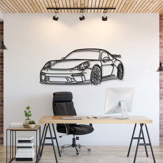 911 GT3 Model 991 Perspective Metal Car Wall Art  - MT0852